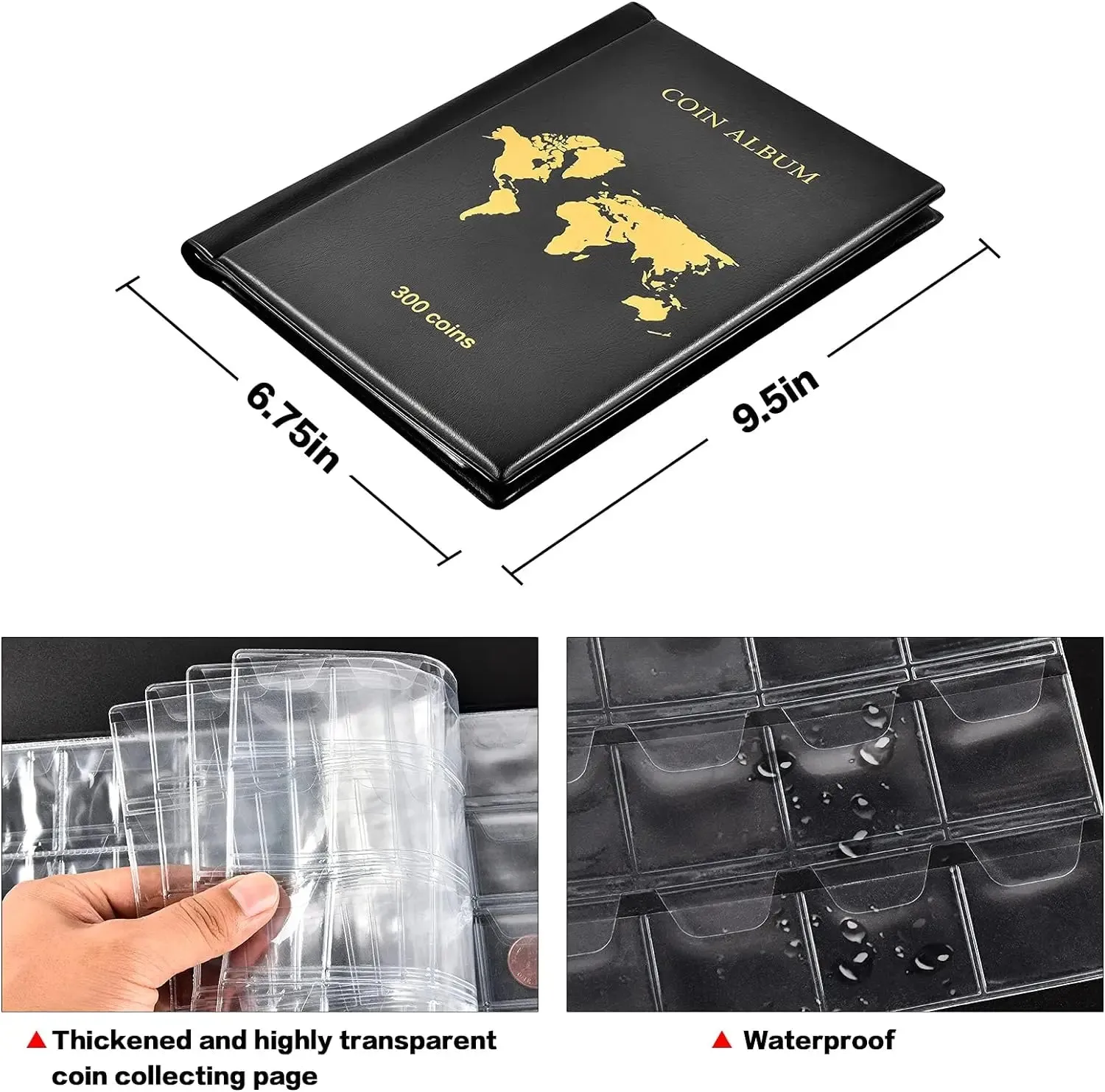 300 Pocket Coin Collection Album For Collectors Display Storage Case Organizer Box