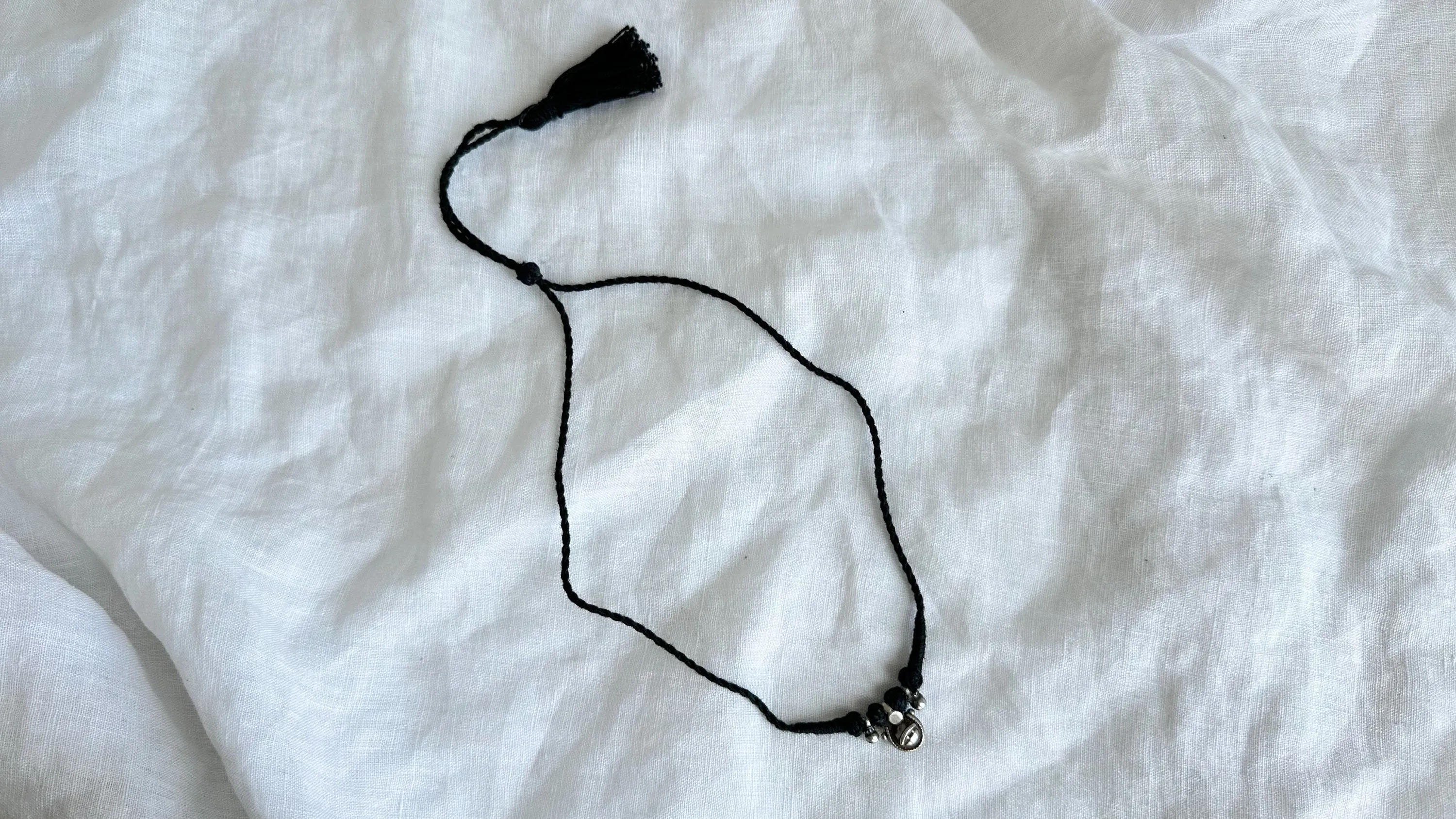 Amulet Necklace. Antique. India. Sterling Silver. 1042