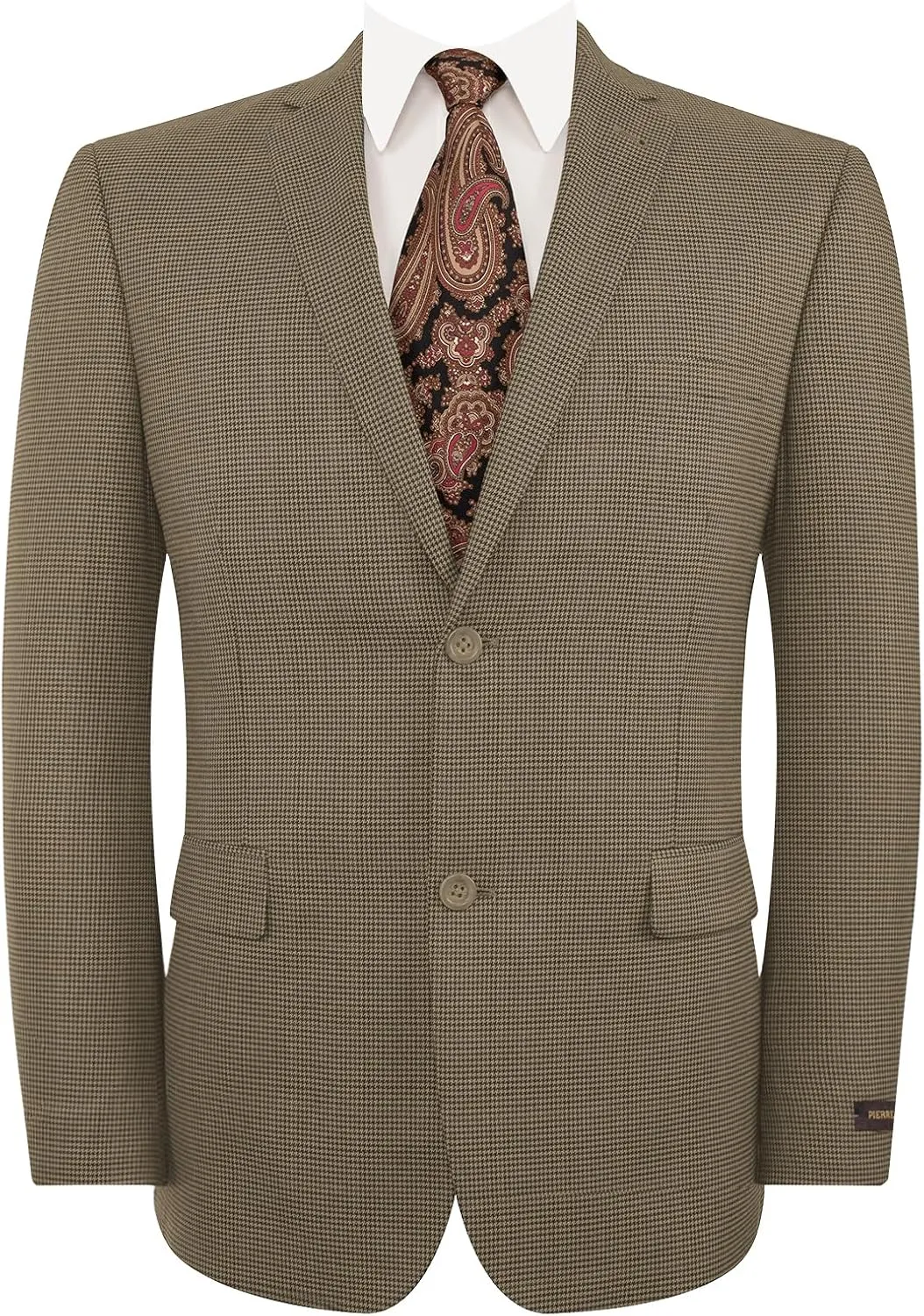 AMY ZHU Men's Slim Fit Sport Coat Casual Suit Jacket Haute Houndstooth Blazer