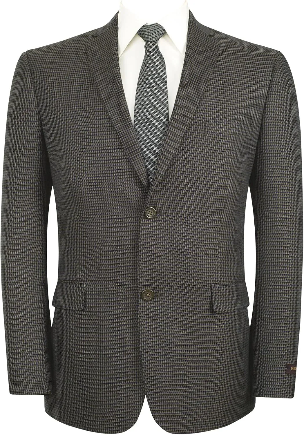 AMY ZHU Men's Slim Fit Sport Coat Casual Suit Jacket Haute Houndstooth Blazer