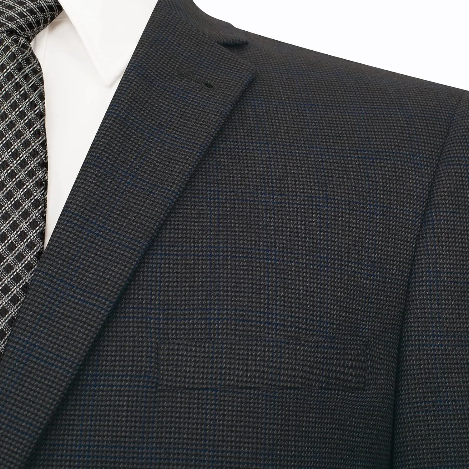 AMY ZHU Men's Slim Fit Sport Coat Casual Suit Jacket Haute Houndstooth Blazer