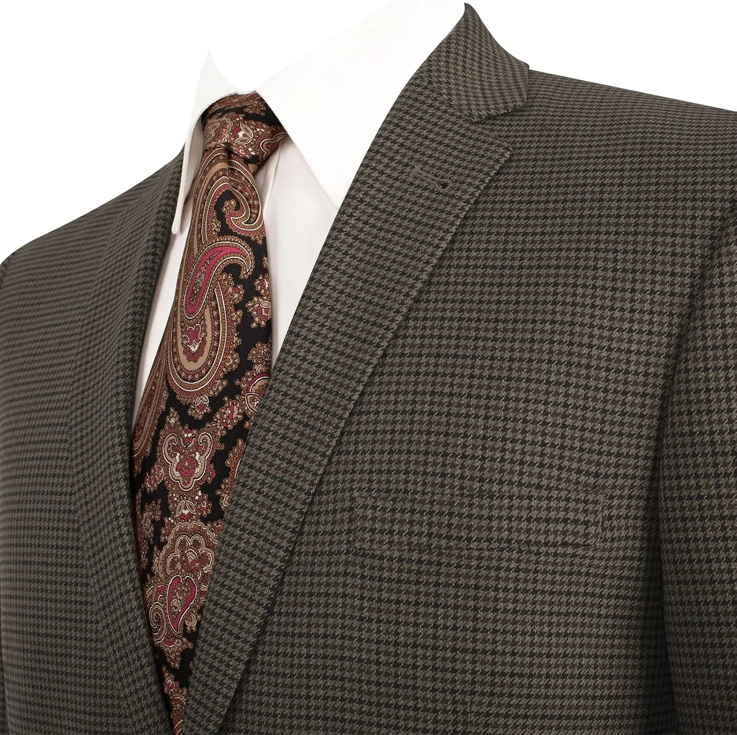 AMY ZHU Men's Slim Fit Sport Coat Casual Suit Jacket Haute Houndstooth Blazer