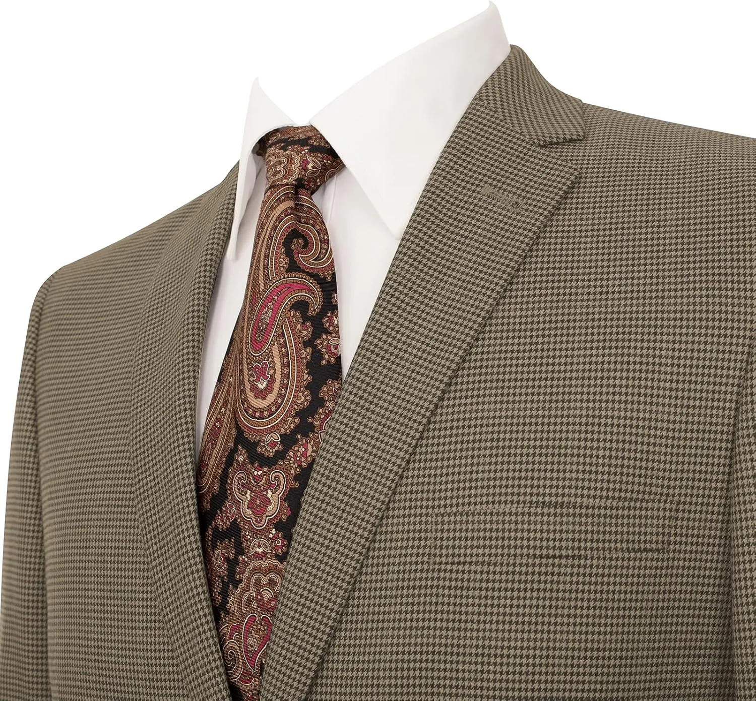 AMY ZHU Men's Slim Fit Sport Coat Casual Suit Jacket Haute Houndstooth Blazer
