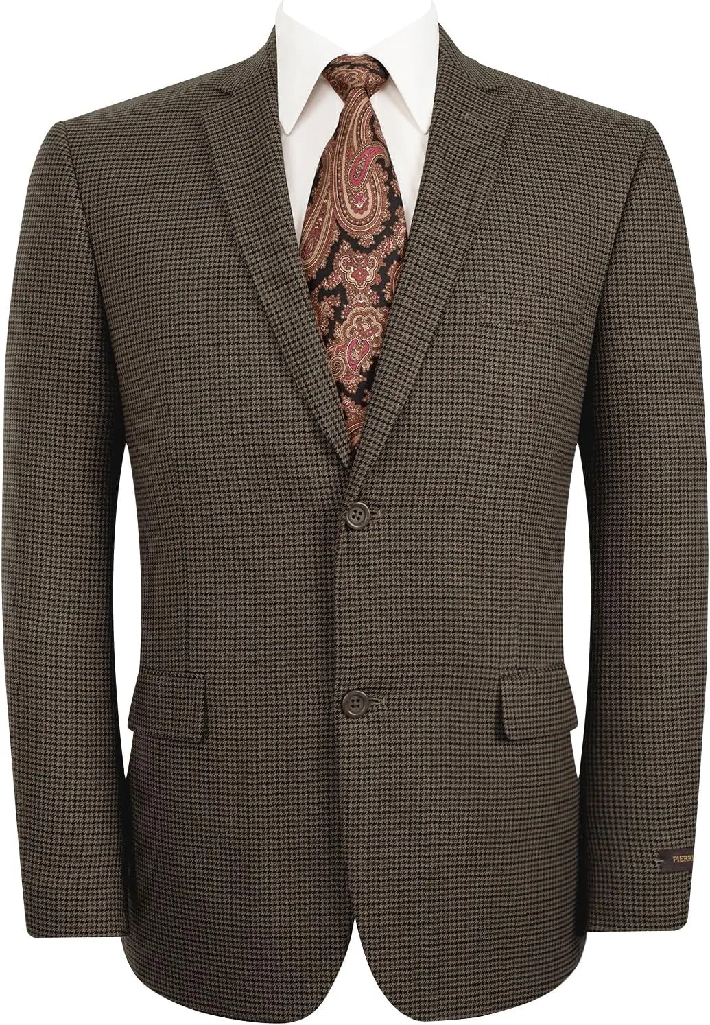 AMY ZHU Men's Slim Fit Sport Coat Casual Suit Jacket Haute Houndstooth Blazer