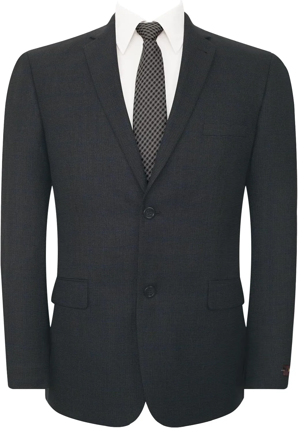 AMY ZHU Men's Slim Fit Sport Coat Casual Suit Jacket Haute Houndstooth Blazer