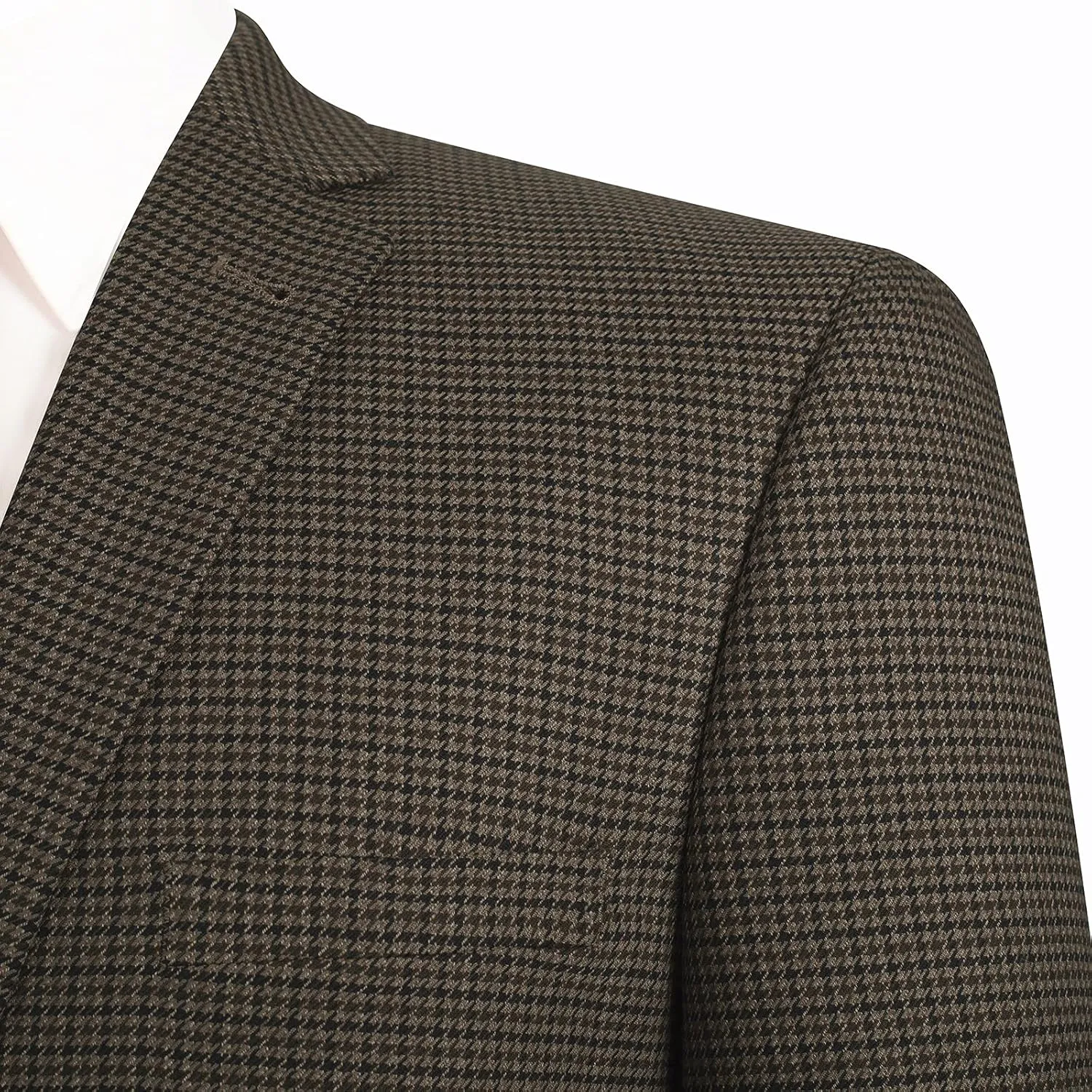 AMY ZHU Men's Slim Fit Sport Coat Casual Suit Jacket Haute Houndstooth Blazer
