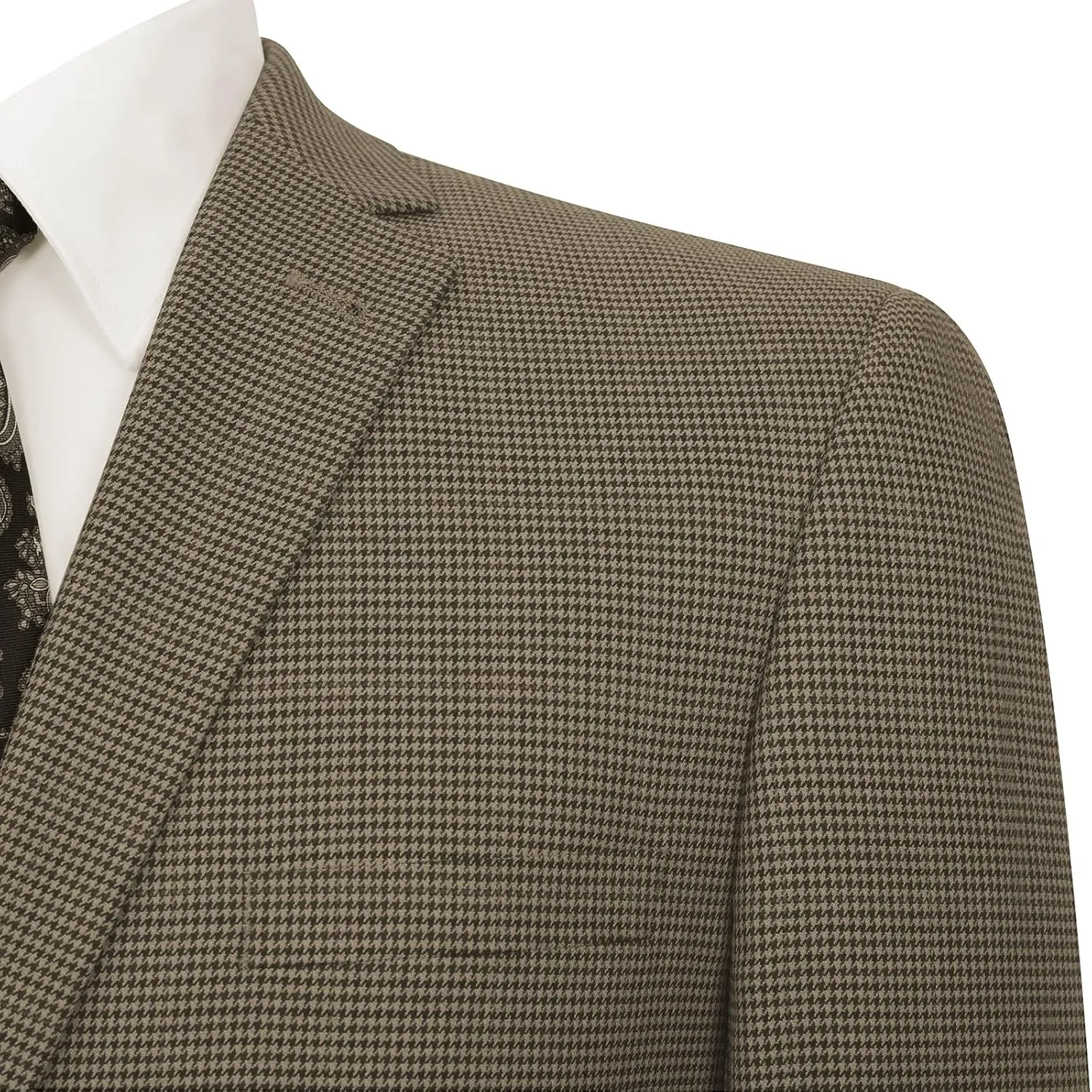 AMY ZHU Men's Slim Fit Sport Coat Casual Suit Jacket Haute Houndstooth Blazer