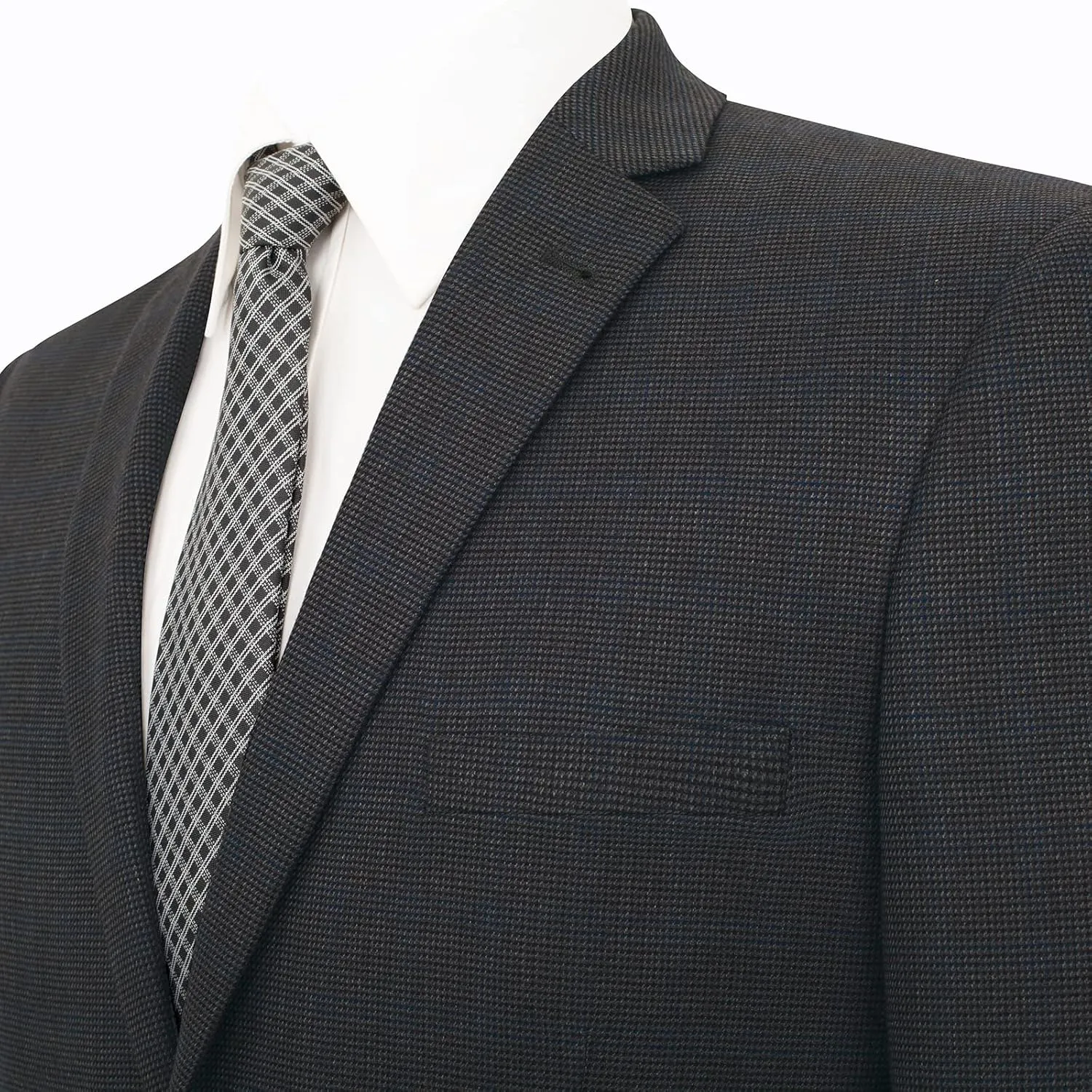 AMY ZHU Men's Slim Fit Sport Coat Casual Suit Jacket Haute Houndstooth Blazer