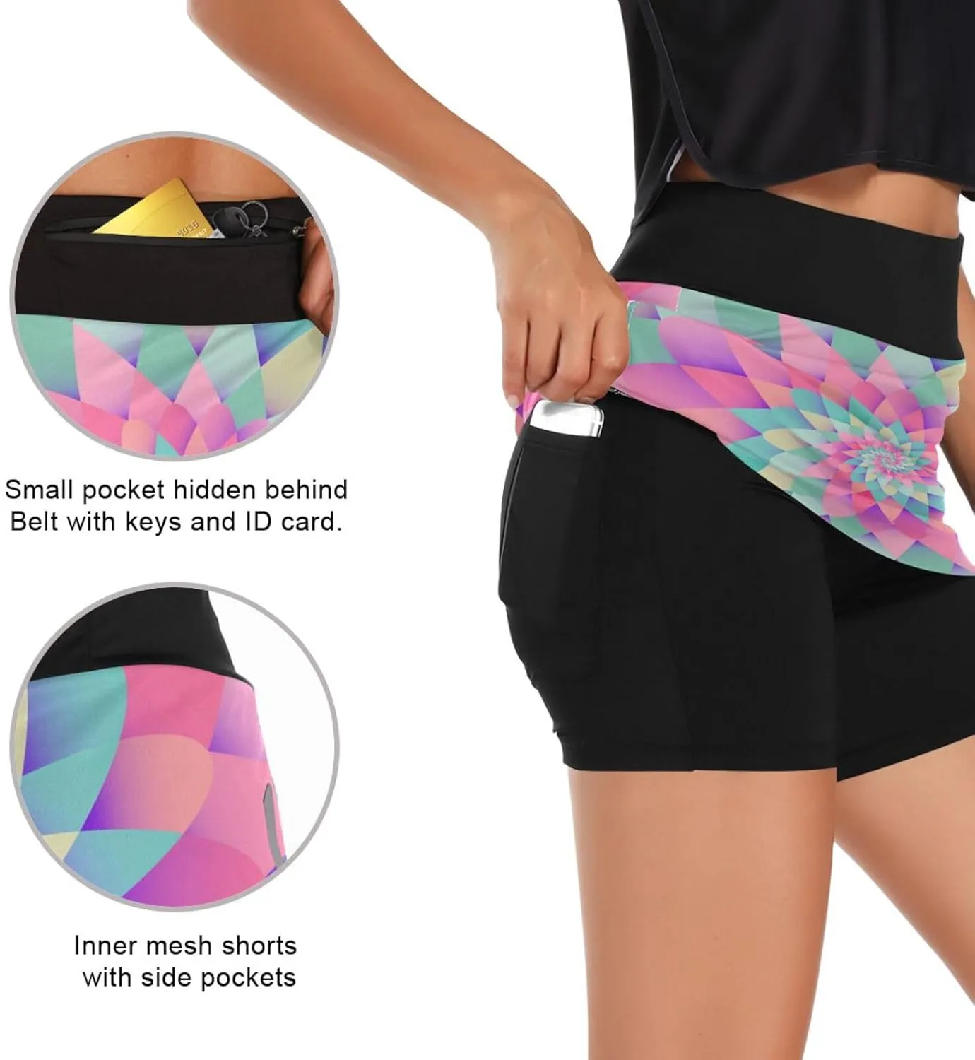 Ant with Leaf Women's Active Performance Skort Lightweight Skirt for Running Tennis Golf Workout Sports