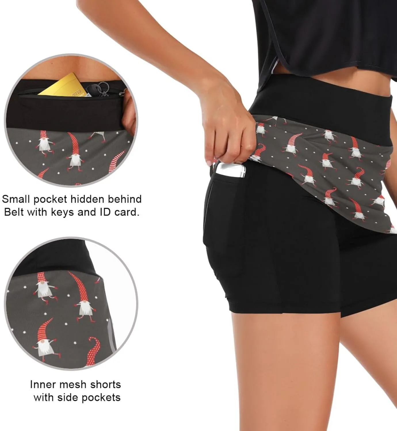 Ant with Leaf Women's Active Performance Skort Lightweight Skirt for Running Tennis Golf Workout Sports