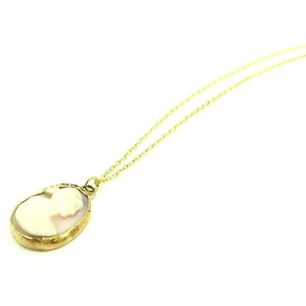 Antique Conch Shell Cameo Necklace