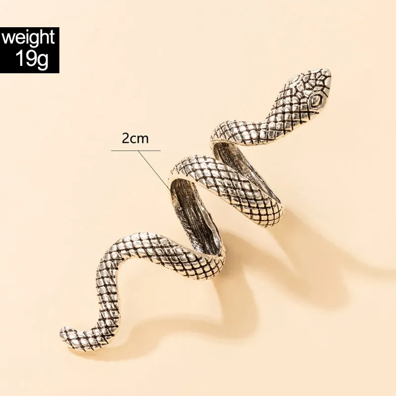 Antique Silver Color Snake Finger Rings
