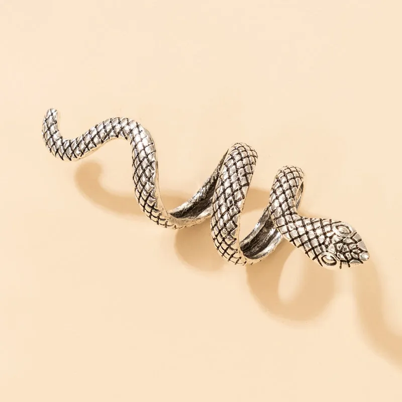 Antique Silver Color Snake Finger Rings