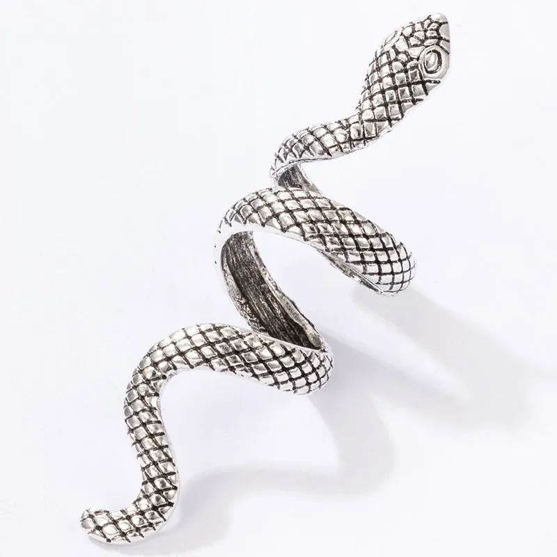 Antique Silver Color Snake Finger Rings