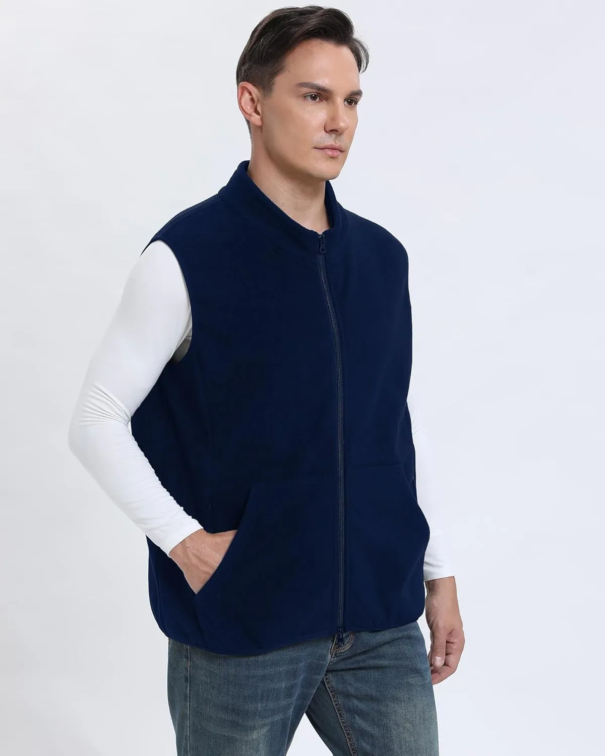 Argstar Men's Fleece Vest with 6 Pockets (S - 2XL, Available in Inner Pockets)
