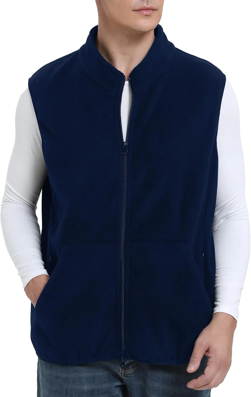 Argstar Men's Fleece Vest with 6 Pockets (S - 2XL, Available in Inner Pockets)