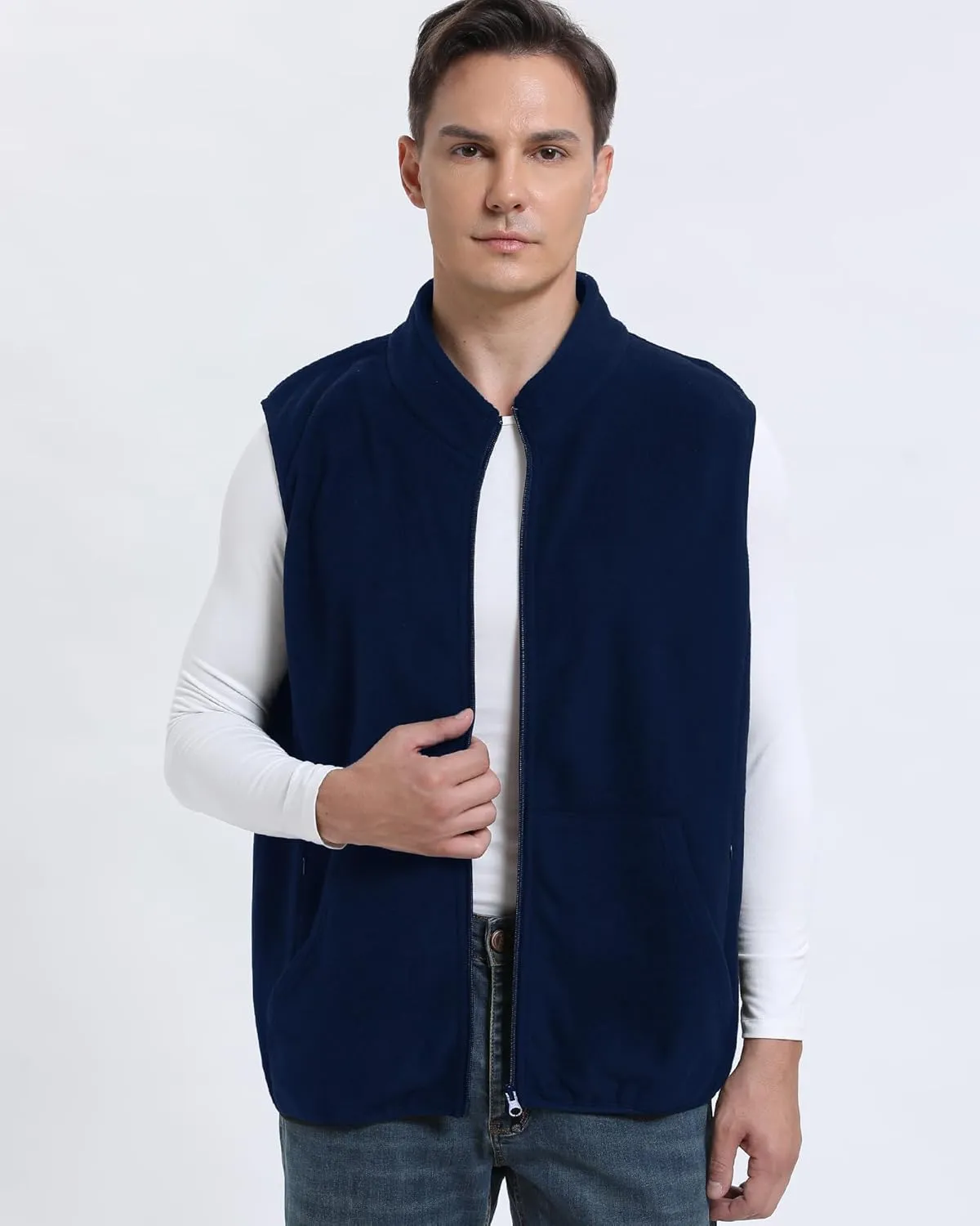 Argstar Men's Fleece Vest with 6 Pockets (S - 2XL, Available in Inner Pockets)