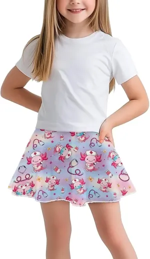 Athletic Skorts for Girls 5-14 Years Summer Sports Skirt with Pocket Tennis Gym Yoga
