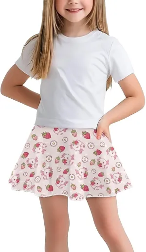 Athletic Skorts for Girls 5-14 Years Summer Sports Skirt with Pocket Tennis Gym Yoga