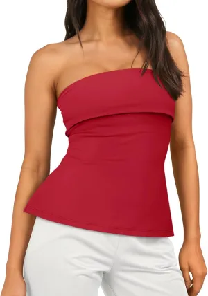AUTOMET Going Out Tube Tops for Women 2025 Trendy Summer Off Shoulder Backless Cute Work Shirts Vacation Top Y2k Outfits