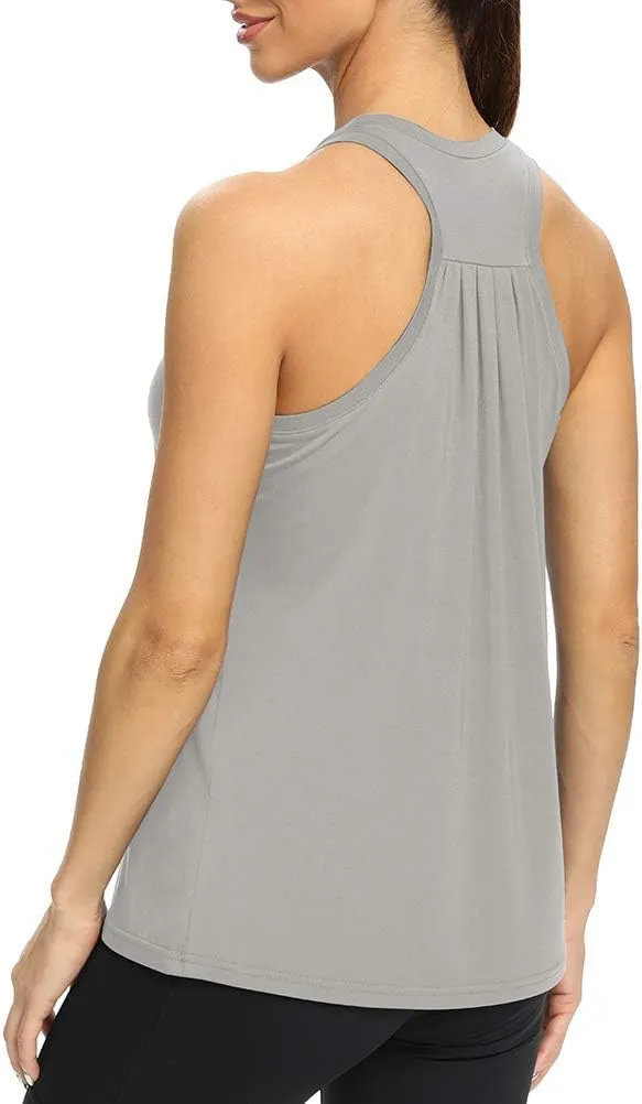 Bestisun Workout Tank Tops for Women Loose fit Racerback Yoga Running Dance Shirts