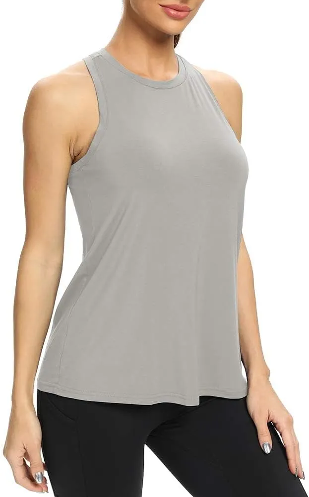 Bestisun Workout Tank Tops for Women Loose fit Racerback Yoga Running Dance Shirts