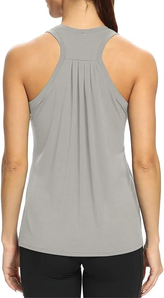 Bestisun Workout Tank Tops for Women Loose fit Racerback Yoga Running Dance Shirts