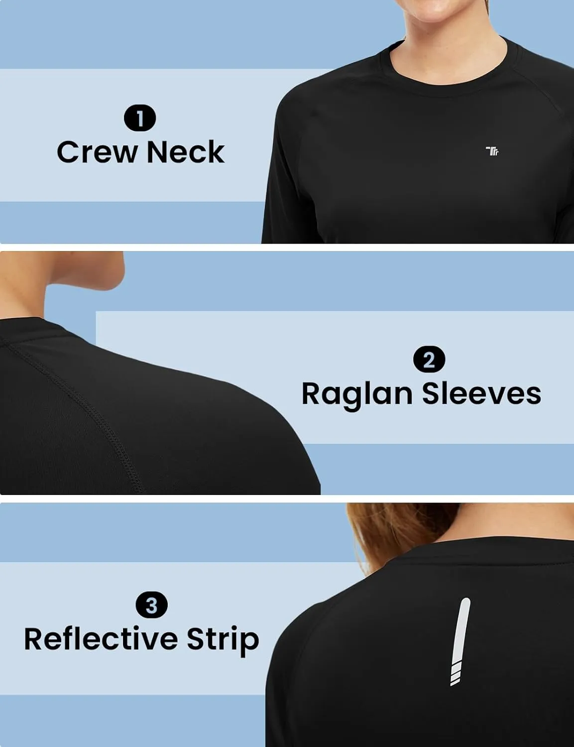 BGOWATU Women's Long Sleeve UPF 50  Sun Shirts Lightweight Workout Active Tops Quick Dry Swim Athletic Workout Rash Guard