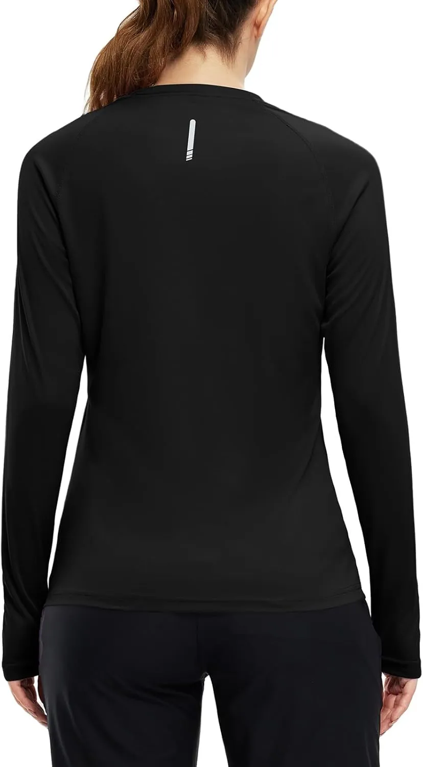 BGOWATU Women's Long Sleeve UPF 50  Sun Shirts Lightweight Workout Active Tops Quick Dry Swim Athletic Workout Rash Guard