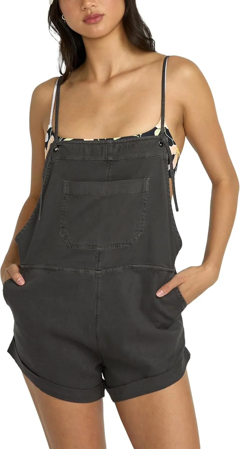 Billabong Womens Wild Pursuit Cotton Twill Blend Romper