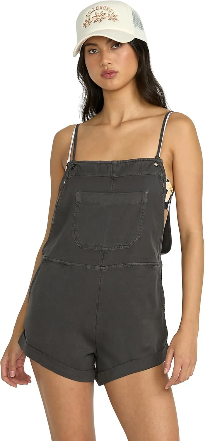 Billabong Womens Wild Pursuit Cotton Twill Blend Romper