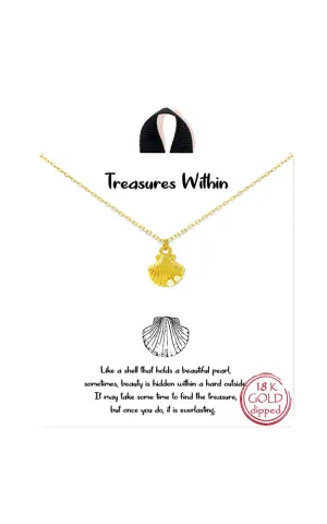 BJNA705GD "Shell" Pendant Necklace