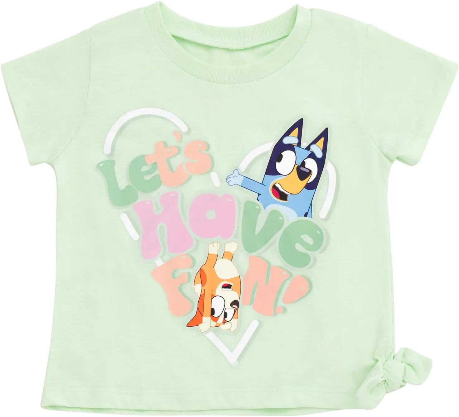 Bluey Girls T-Shirt and Twill Shorts Outfit Set Toddler to Big Kid Sizes (2T - 10-12)