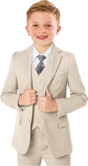 Boys Formal Suit 5 Piece Set, Toddler Tuxedos for Wedding, Suits for Teens Boy Dress School Clothes