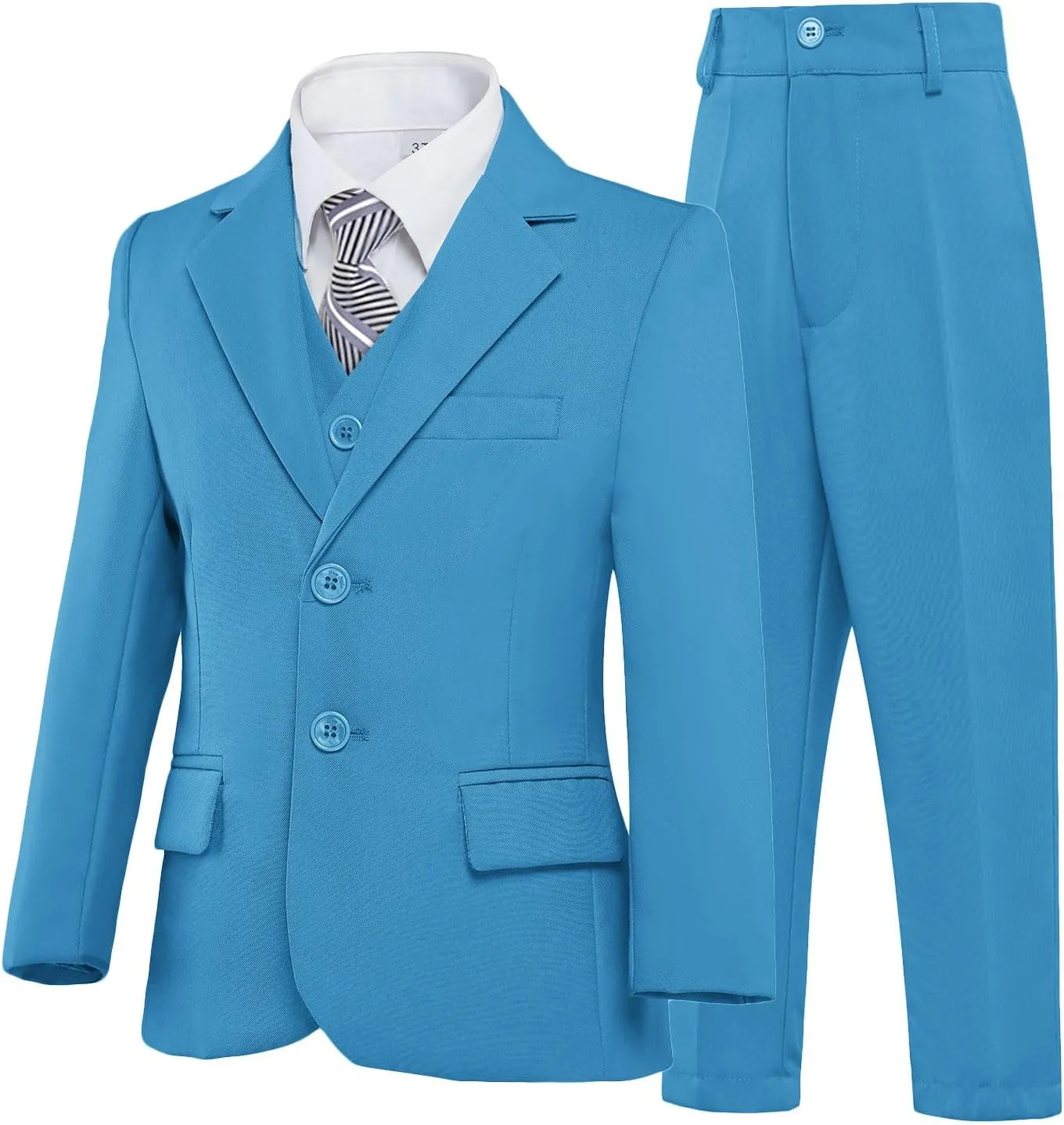Boys Formal Suit 5 Piece Set, Toddler Tuxedos for Wedding, Suits for Teens Boy Dress School Clothes