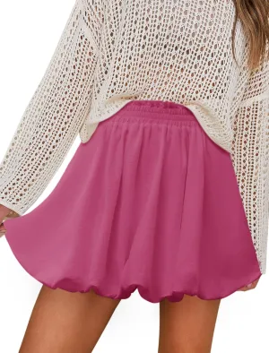 Bubble Skirt for Women Boho High Waisted Ruffled Cute Casual Dressy Mini Summer Going Out Bloomer Skater Outfit