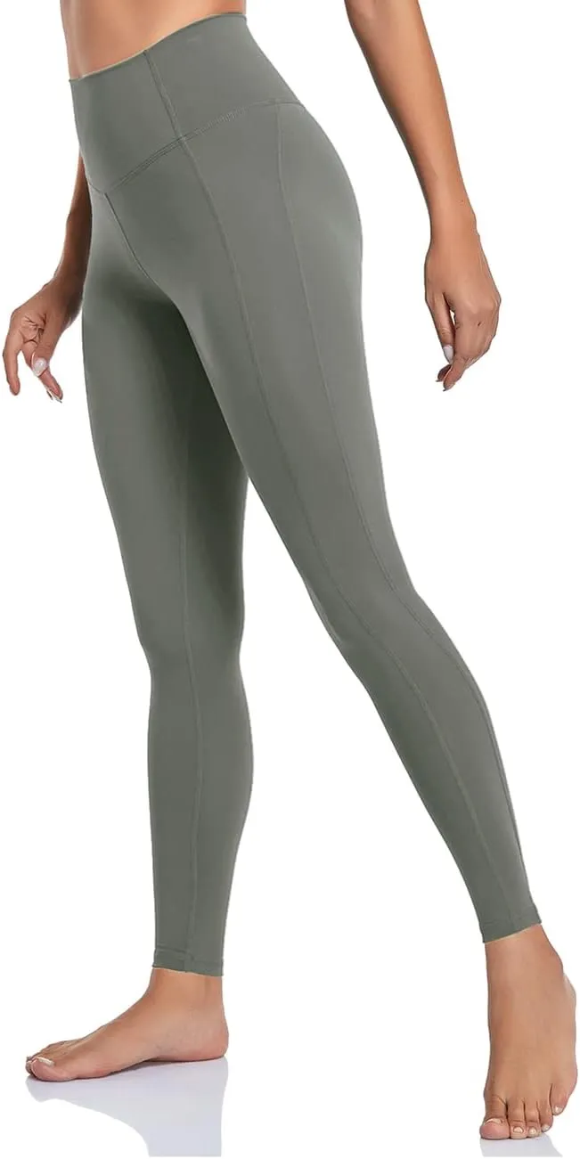 coastal rose Women's Yoga Pants Comfy Brushed 7/8 Length High Waisted Workout Leggings Sport Tights with Inner Pocket