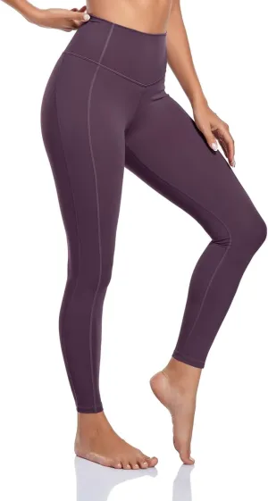 coastal rose Women's Yoga Pants Comfy Brushed 7/8 Length High Waisted Workout Leggings Sport Tights with Inner Pocket