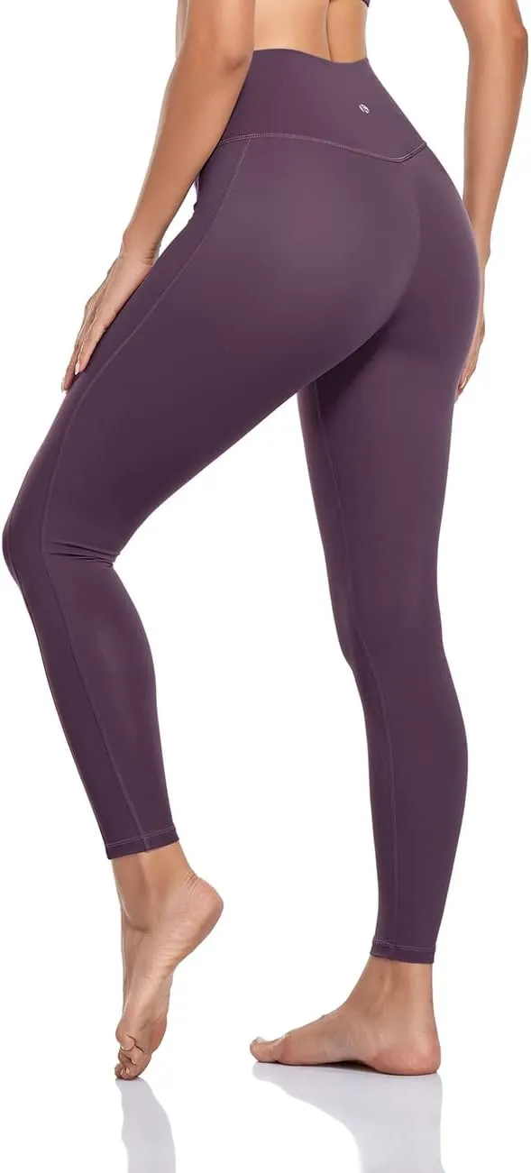 coastal rose Women's Yoga Pants Comfy Brushed 7/8 Length High Waisted Workout Leggings Sport Tights with Inner Pocket
