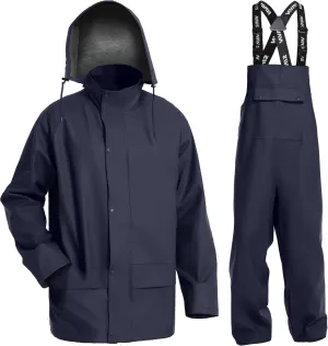 Commercial Fishing Suit-Professional Grade Heavy Duty Jacket with Bib 0.70mm Thickness Foul Weather Gear