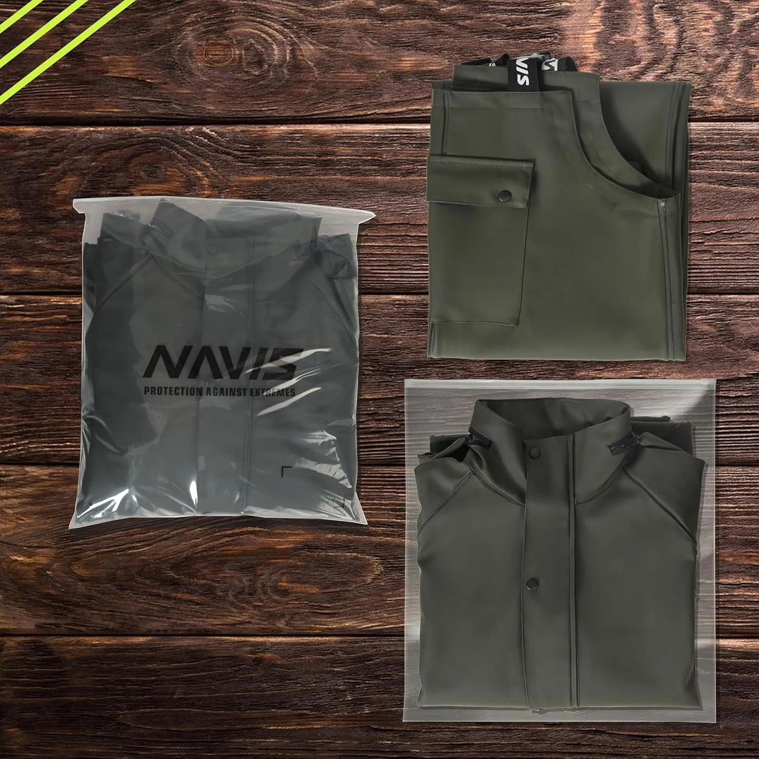 Commercial Fishing Suit-Professional Grade Heavy Duty Jacket with Bib 0.70mm Thickness Foul Weather Gear