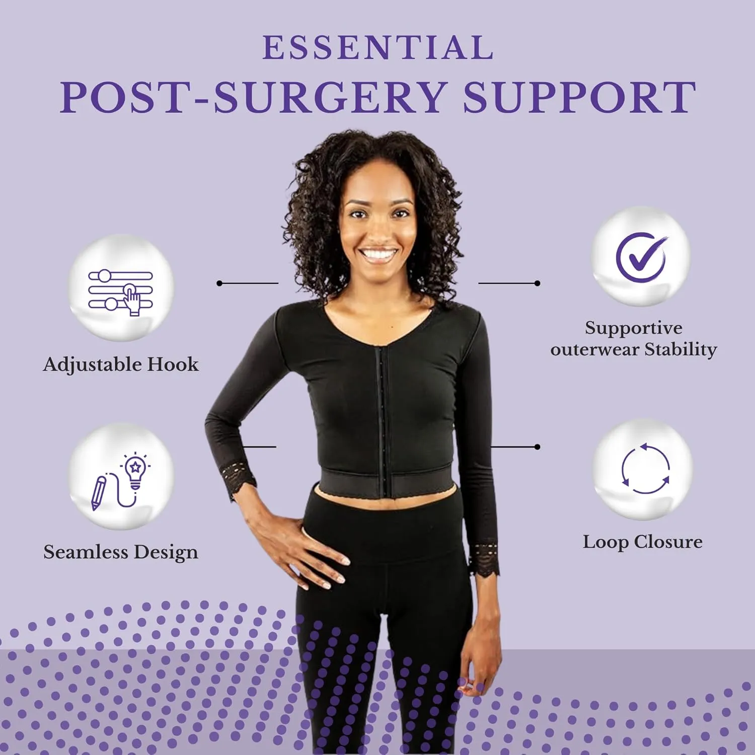 ContourMD Compression Vest & Quarter Sleeve Shirt for Women | Ideal for Breast Augmentation, Reduction & Liposuction Recovery