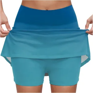 cooki Golf Skorts for Woman High Waisted Floral Print Lightweight Mini Skirts for Running Gym Shorts Women's Tennis Skirts