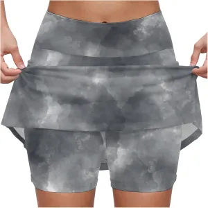 cooki Women's Mini Tennis Skirt 2025 Athletic Cute High Waisted Tie Dye Golf Skorts Summer Casual Lightweight Workout Shorts