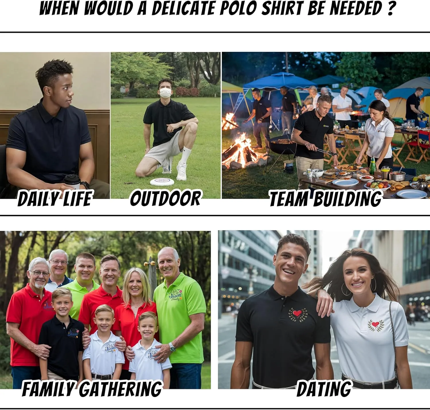Custom Polo Shirts for Men Design Your Own Golf Jersey Personalized Print/Embroidered Text