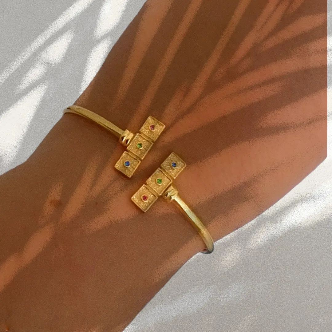 Dainty Gold Bracelet For Women, Thin Byzantine Bracelet, Mom Birthday Gift
