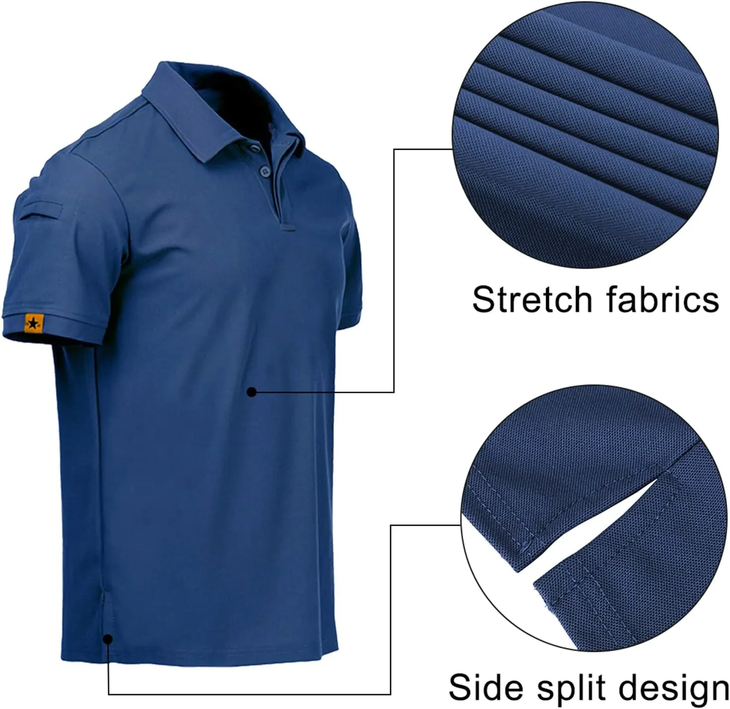 disi Mens Polo Shirts Quick-Dry Cool Short Sleeve Sports Casual Tennis Golf Shirt for Men