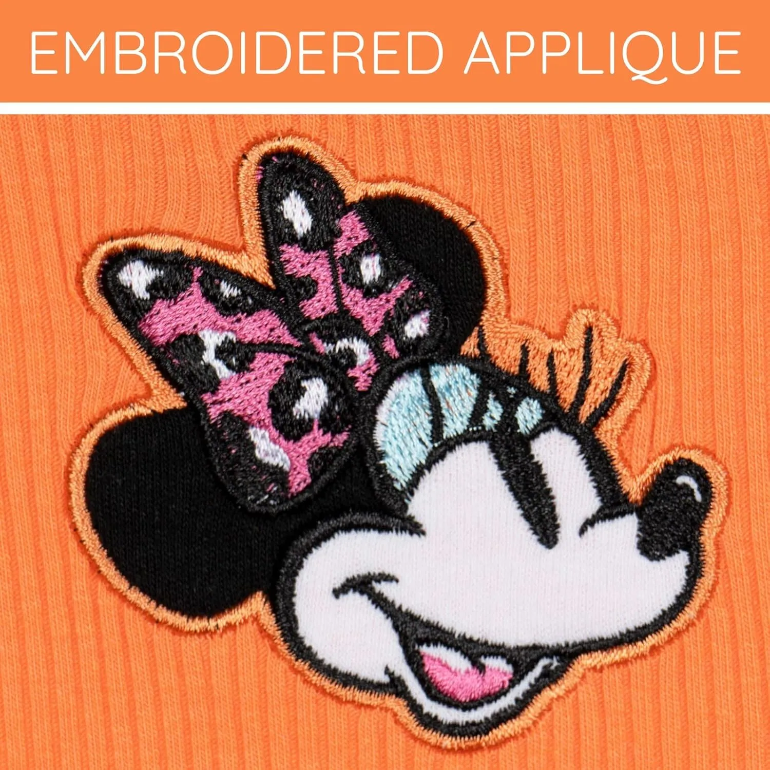 Disney Minnie Mouse Girls Ribbed Tank Top and French Terry Shorts Outfit Set Toddler to Big Kid Sizes (2T - 14-16)
