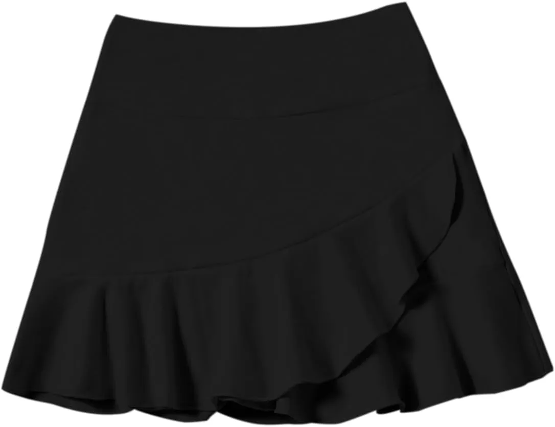 DREAM BUS 2 Pack Girls Skirts Built in Shorts Little Kid Tennis Skorts Toddler Girl Athletic Skorts Flowy Skirts