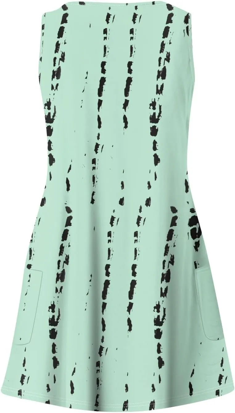 Dresses Women Casual Midi Dresses for Women Sleeveless Loose Casual Summer Dresses Women Elegant